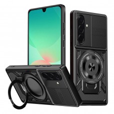 Θήκη Κινητού Defender Armor Case Αντικραδασμική ( Armor - Shockproof ) με ενσωματωμένη Magsafe βάση-δαχτυλίδι για SAMSUNG GALAXY A26 5G ΜΑΥΡΟ