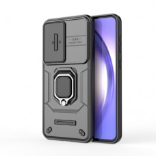 Θήκη Κινητού BBR Warrior Αντικραδασμική ( Armor - Shockproof ) με ενσωματωμένη βάση-δαχτυλίδι και κάλυμμα καμερών για SAMSUNG GALAXY A55 ΜΑΥΡΟ
