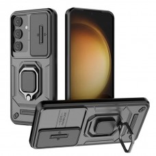 Θήκη Κινητού BBR Warrior Αντικραδασμική ( Armor - Shockproof ) με ενσωματωμένη βάση-δαχτυλίδι και κάλυμμα καμερών για SAMSUNG GALAXY S25 PLUS ΜΑΥΡΟ