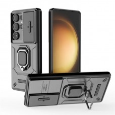Θήκη Κινητού BBR Warrior Αντικραδασμική ( Armor - Shockproof ) με ενσωματωμένη βάση-δαχτυλίδι και κάλυμμα καμερών για SAMSUNG GALAXY S25 ULTRA ΜΑΥΡΟ