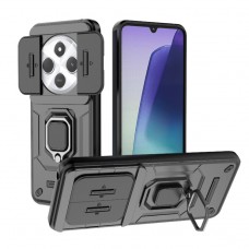 Θήκη Κινητού BBR Warrior Αντικραδασμική ( Armor - Shockproof ) με ενσωματωμένη βάση-δαχτυλίδι και κάλυμμα καμερών για XIAOMI POCO C75 ΜΑΥΡΟ