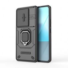 Θήκη Κινητού BBR Warrior Αντικραδασμική ( Armor - Shockproof ) με ενσωματωμένη βάση-δαχτυλίδι και κάλυμμα καμερών για XIAOMI POCO F6 PRO 5G ΜΑΥΡΟ