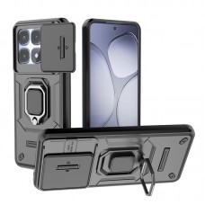 Θήκη Κινητού BBR Warrior Αντικραδασμική ( Armor - Shockproof ) με ενσωματωμένη βάση-δαχτυλίδι και κάλυμμα καμερών για XIAOMI 14T ΜΑΥΡΟ