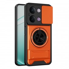 Θήκη Κινητού MAG SHIELD PRO ARMOR Αντικραδασμική (Armor - Shockproof) με MagSafe, Finger Ring, Kickstand & Συρόμενο Κάλυμμα Κάμερας για XIAOMI REDMI 17 5G ΠΟΡΤΟΚΑΛΙ