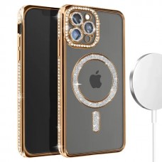 Θήκη Κινητού Avizar Diamond Around Strass για APPLE IPHONE 13 PRO 6.1 ΧΡΥΣΟ
