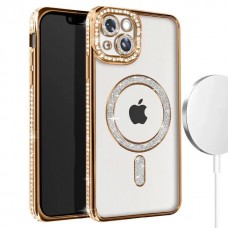Θήκη Κινητού Avizar Diamond Around Strass για APPLE IPHONE 14 6.1 ΧΡΥΣΟ
