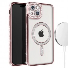 Θήκη Κινητού Avizar Diamond Around Strass για APPLE IPHONE 14 6.1 ΡΟΖ