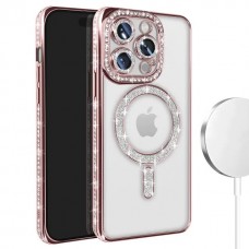 Θήκη Κινητού Avizar Diamond Around Strass για APPLE IPHONE 14 PRO 6.1 ΡΟΖ