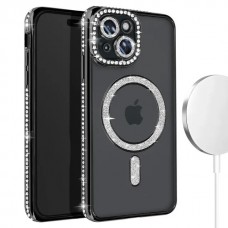Θήκη Κινητού Avizar Diamond Around Strass για APPLE IPHONE 15 6.1 ΜΑΥΡΟ