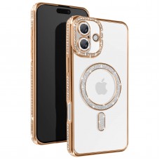 Θήκη Κινητού Avizar Diamond Around Strass για APPLE IPHONE 16 6.1 ΧΡΥΣΟ