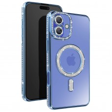 Θήκη Κινητού Avizar Diamond Around Strass για APPLE IPHONE 16 PLUS 6.7 ΜΠΛΕ
