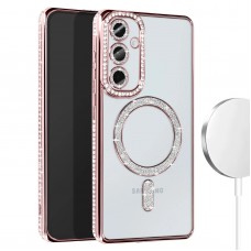 Θήκη Κινητού Avizar Diamond Around Strass για SAMSUNG GALAXY A14 5G ΡΟΖ