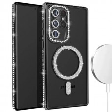 Θήκη Κινητού Avizar Diamond Around Strass για SAMSUNG GALAXY S23 ULTRA ΜΑΥΡΟ