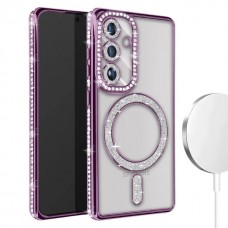 Θήκη Κινητού Avizar Diamond Around Strass για SAMSUNG GALAXY S24 FE ΜΟΒ
