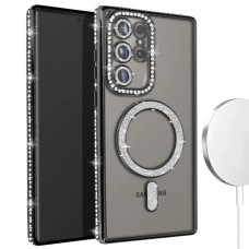 Θήκη Κινητού Avizar Diamond Around Strass για SAMSUNG GALAXY S24 ULTRA ΜΑΥΡΟ