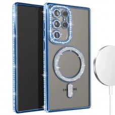 Θήκη Κινητού Avizar Diamond Around Strass για SAMSUNG GALAXY S25 ULTRA ΜΠΛΕ