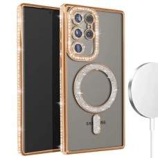 Θήκη Κινητού Avizar Diamond Around Strass για SAMSUNG GALAXY S25 ULTRA ΧΡΥΣΟ