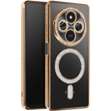 Θήκη Κινητού Avizar Diamond Around Strass για XIAOMI POCO C75 ΧΡΥΣΟ