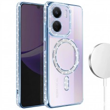 Θήκη Κινητού Avizar Diamond Around Strass για XIAOMI REDMI 13C 4G ΜΠΛΕ