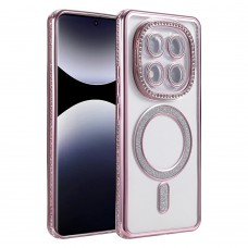 Θήκη Κινητού Avizar Diamond Around Strass για XIAOMI REDMI NOTE 15 PRO PLUS ΡΟΖ