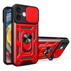 Θήκη Κινητού TechSuit CamShield Αντικραδασμική ( Armor - Shockproof ) με ενσωματωμένη βάση-δαχτυλίδι και κάλυμμα καμερών για APPLE IPHONE 16 PLUS 6.7 ΚΟΚΚΙΝΟ