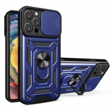 Θήκη Κινητού TechSuit CamShield Αντικραδασμική ( Armor - Shockproof ) με ενσωματωμένη βάση-δαχτυλίδι και κάλυμμα καμερών για APPLE IPHONE 16 PRO 6.3 ΣΚΟΥΡΟ ΜΠΛΕ