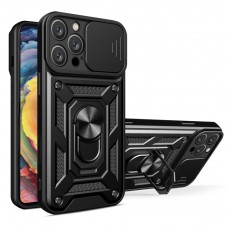 Θήκη Κινητού TechSuit CamShield Αντικραδασμική ( Armor - Shockproof ) με ενσωματωμένη βάση-δαχτυλίδι και κάλυμμα καμερών για APPLE IPHONE 16 PRO MAX 6.9 ΜΑΥΡΟ