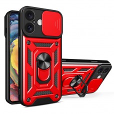 Θήκη Κινητού TechSuit CamShield Αντικραδασμική ( Armor - Shockproof ) με ενσωματωμένη βάση-δαχτυλίδι και κάλυμμα καμερών για APPLE IPHONE 16 6.1 ΚΟΚΚΙΝΟ