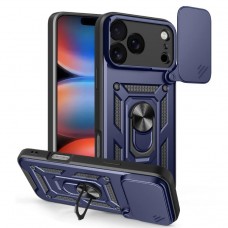 Θήκη Κινητού TechSuit CamShield Αντικραδασμική ( Armor - Shockproof ) με ενσωματωμένη βάση-δαχτυλίδι και κάλυμμα καμερών για APPLE IPHONE 17 PRO ΣΚΟΥΡΟ ΜΠΛΕ
