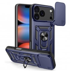 Θήκη Κινητού TechSuit CamShield Αντικραδασμική ( Armor - Shockproof ) με ενσωματωμένη βάση-δαχτυλίδι και κάλυμμα καμερών για APPLE IPHONE 17 PRO MAX ΣΚΟΥΡΟ ΜΠΛΕ