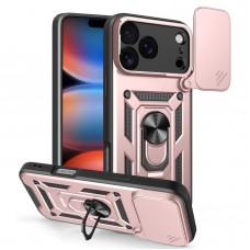 Θήκη Κινητού TechSuit CamShield Αντικραδασμική ( Armor - Shockproof ) με ενσωματωμένη βάση-δαχτυλίδι και κάλυμμα καμερών για APPLE IPHONE 17 PRO ΡΟΖ