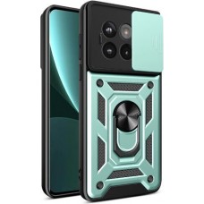 Θήκη Κινητού TechSuit CamShield Αντικραδασμική ( Armor - Shockproof ) με ενσωματωμένη βάση-δαχτυλίδι και κάλυμμα καμερών για ONEPLUS 13R ΣΚΟΥΡΟ ΠΡΑΣΙΝΟ