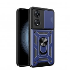 Θήκη Κινητού TechSuit CamShield Αντικραδασμική ( Armor - Shockproof ) με ενσωματωμένη βάση-δαχτυλίδι και κάλυμμα καμερών για OPPO A58 4G ΣΚΟΥΡΟ ΜΠΛΕ