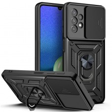 Θήκη Κινητού TechSuit CamShield Αντικραδασμική ( Armor - Shockproof ) με ενσωματωμένη βάση-δαχτυλίδι και κάλυμμα καμερών για SAMSUNG GALAXY A25 5G ΜΑΥΡΟ