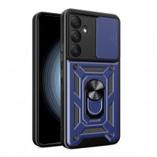 Θήκη Κινητού TechSuit CamShield Αντικραδασμική ( Armor - Shockproof ) με ενσωματωμένη βάση-δαχτυλίδι και κάλυμμα καμερών για SAMSUNG GALAXY A55 5G ΣΚΟΥΡΟ ΜΠΛΕ