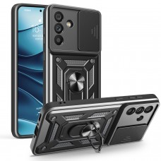 Θήκη Κινητού TechSuit CamShield Αντικραδασμική ( Armor - Shockproof ) με ενσωματωμένη βάση-δαχτυλίδι και κάλυμμα καμερών για SAMSUNG GALAXY A56 ΜΑΥΡΟ