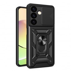 Θήκη Κινητού TechSuit CamShield Αντικραδασμική ( Armor - Shockproof ) με ενσωματωμένη βάση-δαχτυλίδι και κάλυμμα καμερών για SAMSUNG GALAXY S24 FE ΜΑΥΡΟ