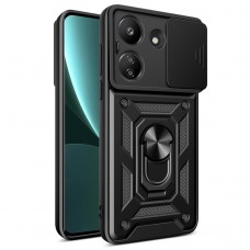 Θήκη Κινητού TechSuit CamShield Αντικραδασμική ( Armor - Shockproof ) με ενσωματωμένη βάση-δαχτυλίδι και κάλυμμα καμερών για XIAOMI POCO C65 ΜΑΥΡΟ