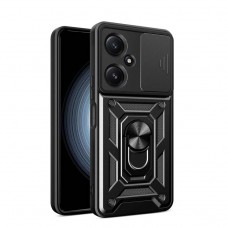 Θήκη Κινητού TechSuit CamShield Αντικραδασμική ( Armor - Shockproof ) με ενσωματωμένη βάση-δαχτυλίδι και κάλυμμα καμερών για XIAOMI POCO M6 5G ΜΑΥΡΟ
