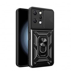 Θήκη Κινητού TechSuit CamShield Αντικραδασμική ( Armor - Shockproof ) με ενσωματωμένη βάση-δαχτυλίδι και κάλυμμα καμερών για XIAOMI POCO M6 PRO 5G ΜΑΥΡΟ