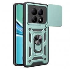 Θήκη Κινητού TechSuit CamShield Αντικραδασμική ( Armor - Shockproof ) με ενσωματωμένη βάση-δαχτυλίδι και κάλυμμα καμερών για XIAOMI POCO M8 5G ΣΚΟΥΡΟ ΠΡΑΣΙΝΟ