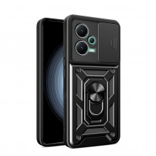 Θήκη Κινητού TechSuit CamShield Αντικραδασμική ( Armor - Shockproof ) με ενσωματωμένη βάση-δαχτυλίδι και κάλυμμα καμερών για XIAOMI POCO X5 5G ΜΑΥΡΟ