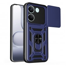 Θήκη Κινητού TechSuit CamShield Αντικραδασμική ( Armor - Shockproof ) με ενσωματωμένη βάση-δαχτυλίδι και κάλυμμα καμερών για XIAOMI POCO X8 PRO ΣΚΟΥΡΟ ΜΠΛΕ