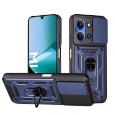 Θήκη Κινητού TechSuit CamShield Αντικραδασμική ( Armor - Shockproof ) με ενσωματωμένη βάση-δαχτυλίδι και κάλυμμα καμερών για XIAOMI REDMI 15C 4G ΣΚΟΥΡΟ ΜΠΛΕ