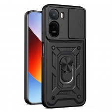Θήκη Κινητού TechSuit CamShield Αντικραδασμική ( Armor - Shockproof ) με ενσωματωμένη βάση-δαχτυλίδι και κάλυμμα καμερών για XIAOMI REDMI A7 PRO 4G ΜΑΥΡΟ