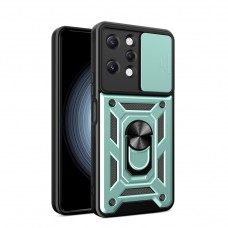 Θήκη Κινητού TechSuit CamShield Αντικραδασμική ( Armor - Shockproof ) με ενσωματωμένη βάση-δαχτυλίδι και κάλυμμα καμερών για XIAOMI REDMI 12 ΣΚΟΥΡΟ ΠΡΑΣΙΝΟ