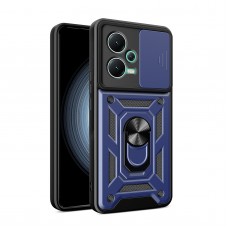 Θήκη Κινητού TechSuit CamShield Αντικραδασμική ( Armor - Shockproof ) με ενσωματωμένη βάση-δαχτυλίδι και κάλυμμα καμερών για XIAOMI REDMI NOTE 12 5G ΣΚΟΥΡΟ ΜΠΛΕ