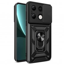 Θήκη Κινητού TechSuit CamShield Αντικραδασμική ( Armor - Shockproof ) με ενσωματωμένη βάση-δαχτυλίδι και κάλυμμα καμερών για XIAOMI REDMI NOTE 13 5G ΜΑΥΡΟ