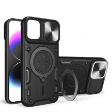 Θήκη Κινητού TechSuit CamGuard Pro Αντικραδασμική ( Armor - Shockproof ) με ενσωματωμένη βάση-δαχτυλίδι και κάλυμμα καμερών για APPLE IPHONE 12 / 12 PRO 6.1 ΜΑΥΡΟ