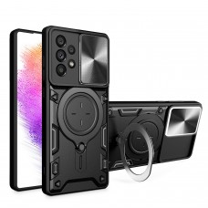 Θήκη Κινητού TechSuit CamGuard Pro Αντικραδασμική ( Armor - Shockproof ) με ενσωματωμένη βάση-δαχτυλίδι και κάλυμμα καμερών για SAMSUNG GALAXY A52 / A52S 5G ΜΑΥΡΟ